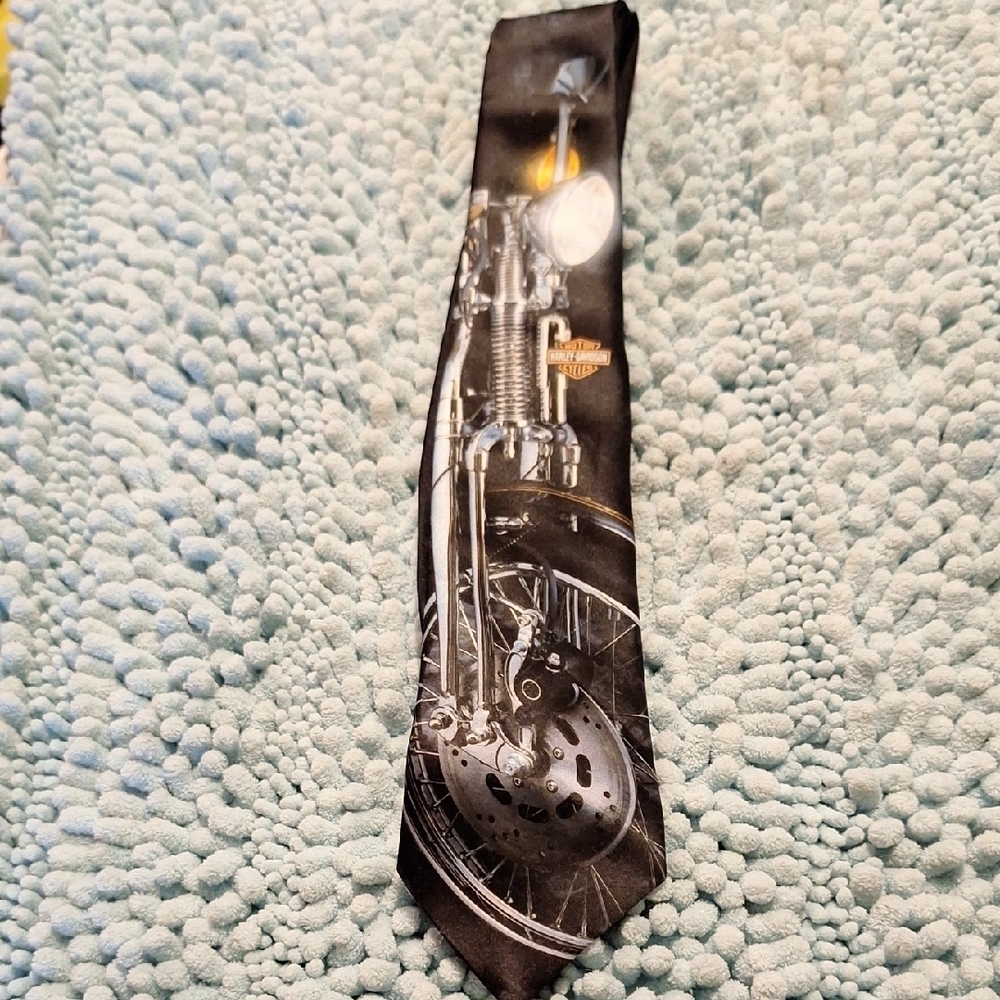 Harley-Davidson Motorcycle Graphic Tie